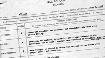 my third grade report cart